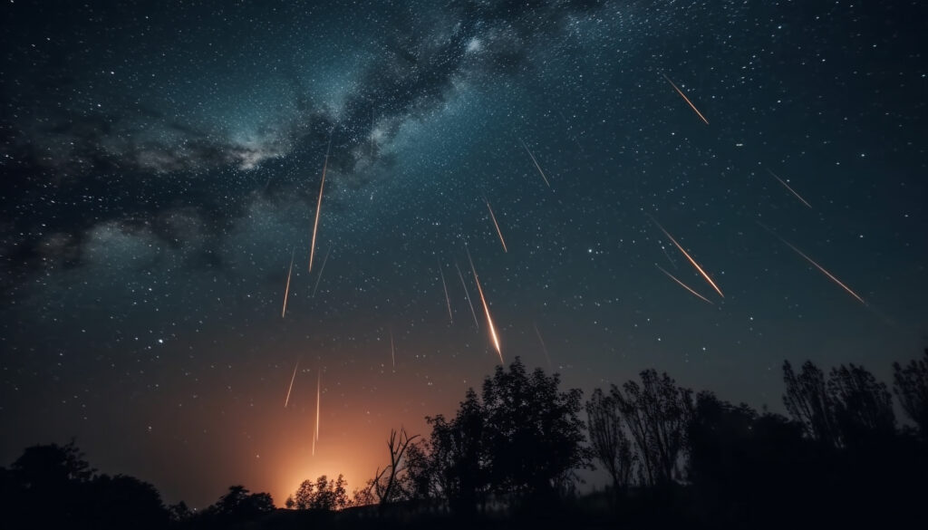 As chuvas de meteoro é um fenômeno da meteorologia espacial